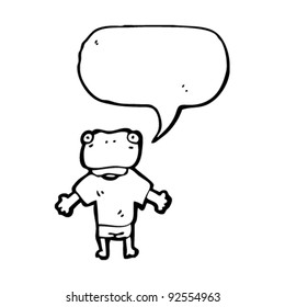 frog wearing clothes cartoon