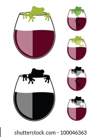 Frog in Wine vector