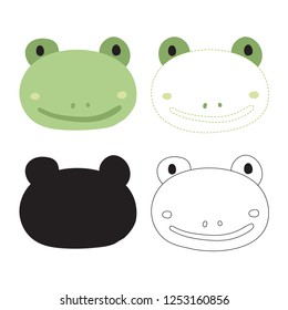 frog worksheet vector design
