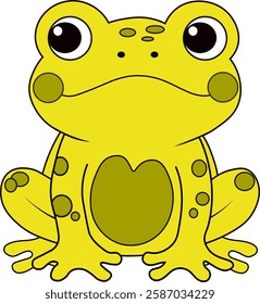 Frog yellow no background vector image