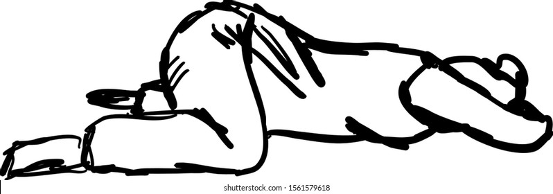 pose de yoga de rana, ilustración, vector sobre fondo blanco.