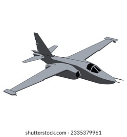 frogfoot jetfighter flat vector design