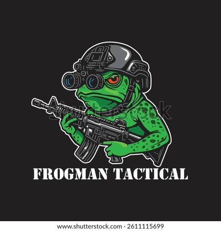 frogman millitary and army simple logo vector