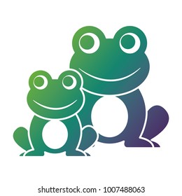 frogs cute animal sitting cartoon