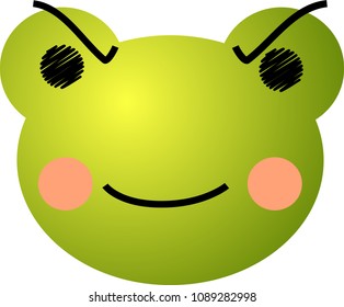 Frog's face illustration 2