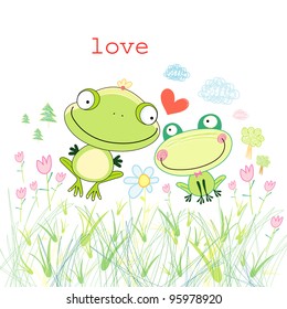 frogs in love