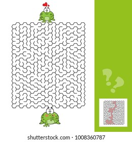 Frogs Maze Game with answer