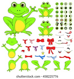 frogs set of body parts in vector EPS 10.
