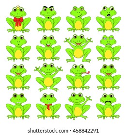 frogs set on white background in vector EPS 10.