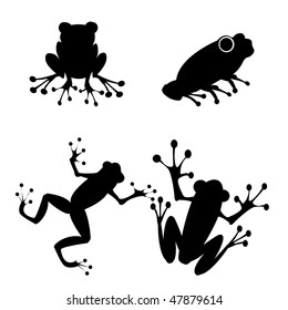 frogs silhouettes collection