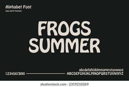 Frogs Summer Modern abstract alphabet font. typography Creative fashion futuristic font and with numbers. vector illustration