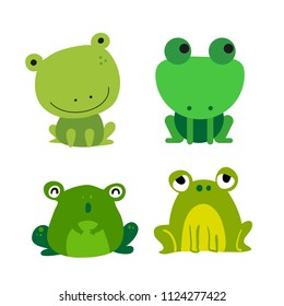 frogs vector collection design