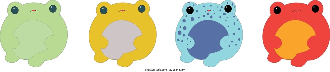 Frogs vector design in illustrator