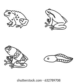 Frogs vector icons