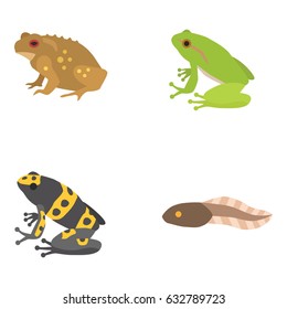 Iconos vectoriales de ranas