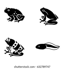 Frogs vector icons