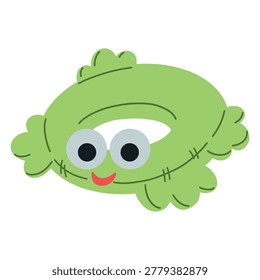  Frog-shaped pool float isolated on transparent background