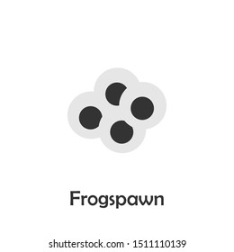 Frogspawn in cartoon style, pond card for kid, preschool activity for children, vector illustration