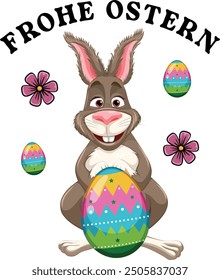 FROHE OSTERN Easter PNG Vector T-shirt Design