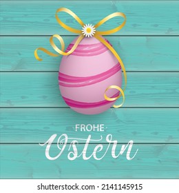 Frohe Ostern Pink Easter Egg Cyan Cover