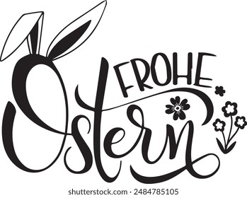 Frohe Ostern T-shirt Design, Easter Bundle