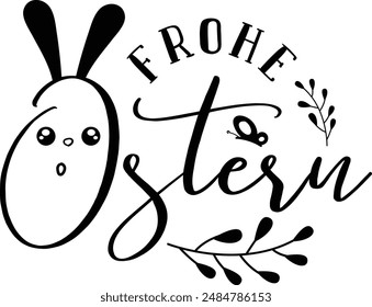 Frohe Ostern T-shirt Design, Easter Bundle