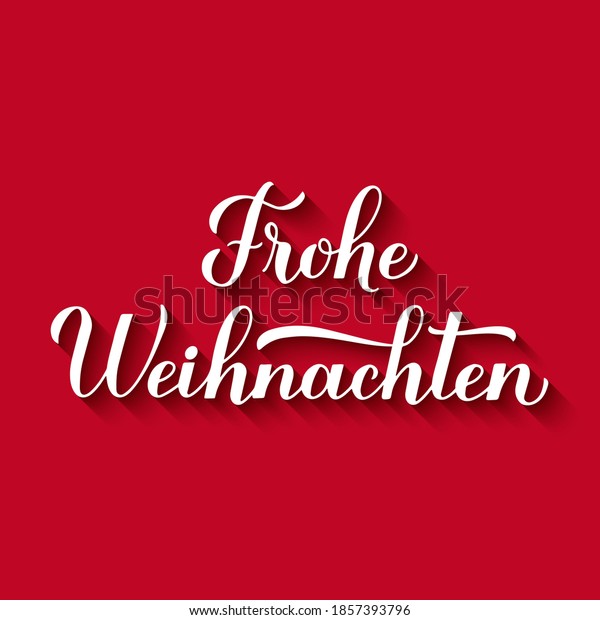 Frohe Weihnachten Calligraphy Hand Lettering Shadow Stock Vector Royalty Free