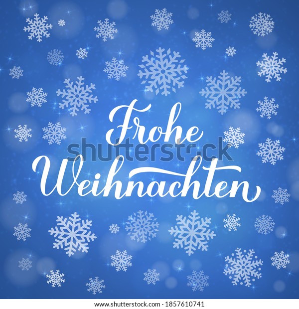 Frohe Weihnachten Calligraphy Hand Lettering On Stock Vector Royalty Free