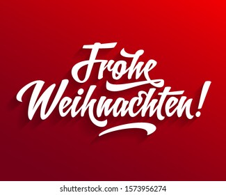 frohe weihnachten merry christmas in german language red flat background card template calligraphy design happy classic vacation star party abstract holiday background scene red ceremony christmas cel