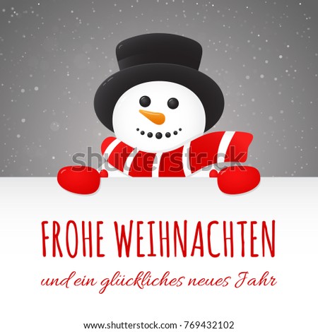 Frohe Weihnachten Merry Christmas German Concept Stock Vector (Royalty