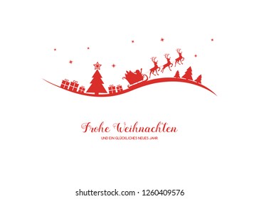 Frohe Weihnachten - translated from german to as Merry Christmas. Vector.