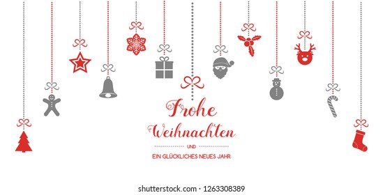 Frohe Weihnachten - translated from german to as Merry Christmas. Vector.