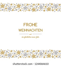 Frohe Weihnachten und Gluckliches Neues Jahr - german Christmas wishes. Vector.