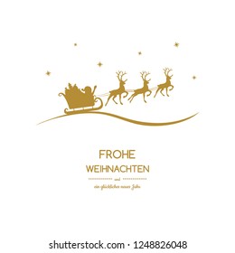 Frohe Weihnachten und Gluckliches Neues Jahr - german Christmas wishes. Vector.