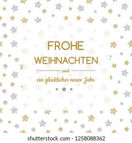 Frohe Weihnachten und Gluckliches Neues Jahr - german Christmas wishes. Vector.