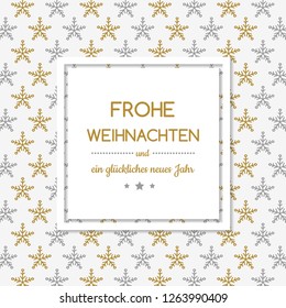 Frohe Weihnachten und Gluckliches Neues Jahr - german Christmas wishes. Vector.