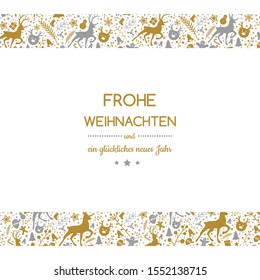 Frohe Weihnachten und Gluckliches Neues Jahr - german Christmas wishes. Vector.