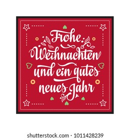 Frohe Weihnachten.Neues Jahr. Christmas banner.Congratulations in German language.Christmas in Belgium, Austria, Liechtenstein, Switzerland.Happy Christmas in Deutschland.Weihnachten und Neujahr 