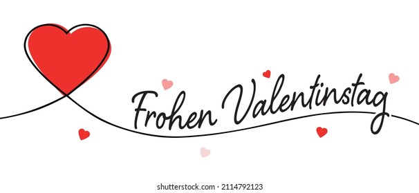 Frohen Valentinstag - Texto alemán. Traducción: Feliz Día de San Valentín