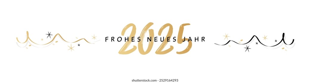 Frohes Neues Jahr 2025, feliz año Nuevo en alemán