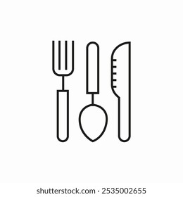 frok spoon knife icon sign vector