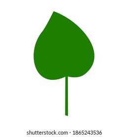 Frond icon. Vector flat illustration of tropical leaf of Monstera. Vector Monstera. Silhouette of Monstera.