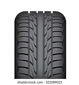 front of auto tire icon vector illustrations
