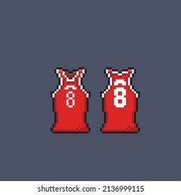 front and back basket jersey in pixel style