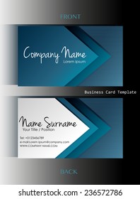 A front and back business card template