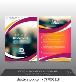 Front And Back Cover Of A Modern Business Brochure Layout Or Flayer Template, Layout, Brochure, Template, Flayer, Magazine, Cover Design For Annual Report, Can Use For Business Or Your Event