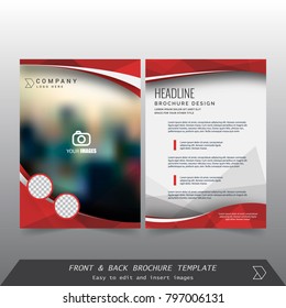 Front and back cover of a modern business brochure layout or flayer template, Layout, brochure, template, flayer, magazine, cover design for annual report, can use for business or your event