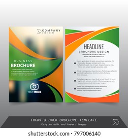 Front and back cover of a modern business brochure layout or flayer template, Layout, brochure, template, flayer, magazine, cover design for annual report, can use for business or your event