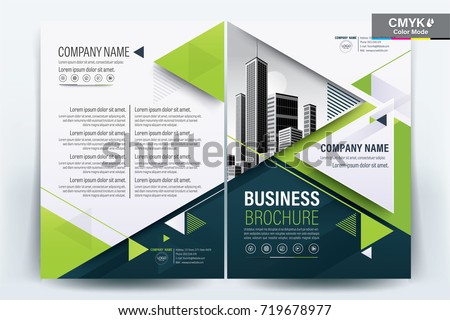 front back cover modern business brochure のベクター画像素材