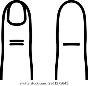 Front and Back of Index Finger